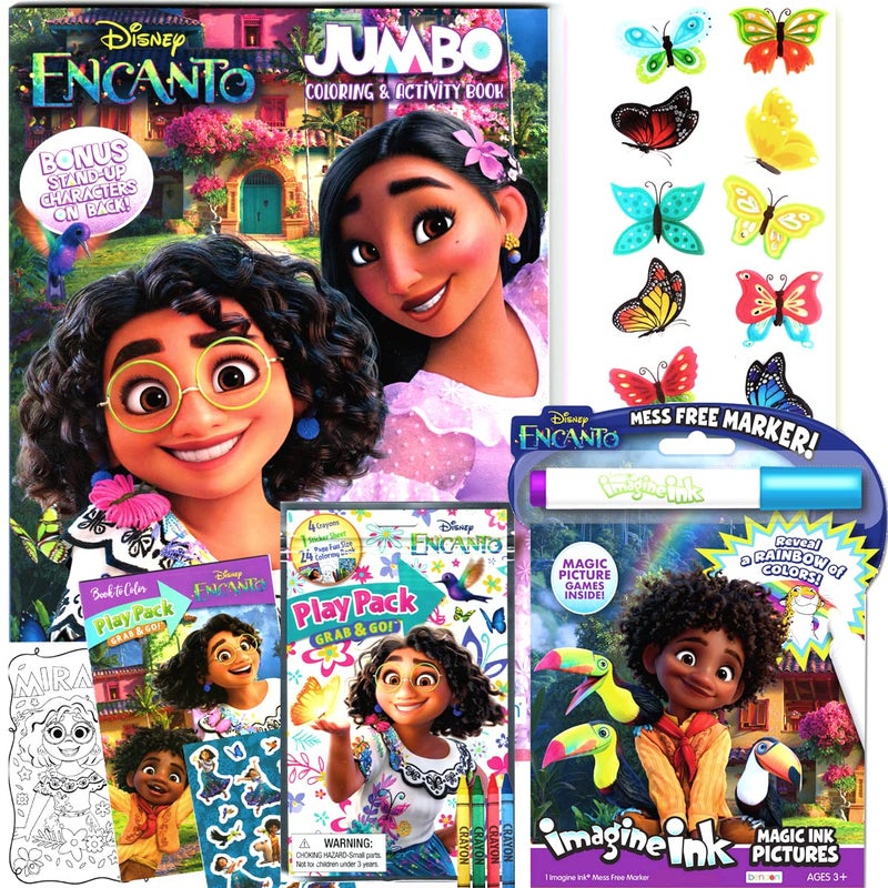 Bendon Disney Encanto Coloring and Activity Books Bundle with Imagine Ink Coloring Book, Play Pack, Stickers, and More - Image 1